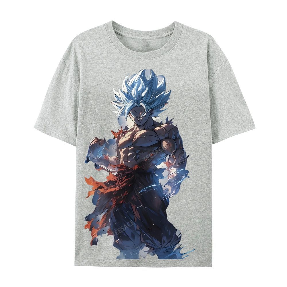 Unisex-Adult Ultra Cotton Washed T-Shirt Graphic Goku