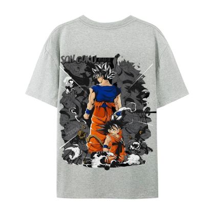 Unisex-Adult Ultra Cotton Washed T-Shirt Graphic Goku