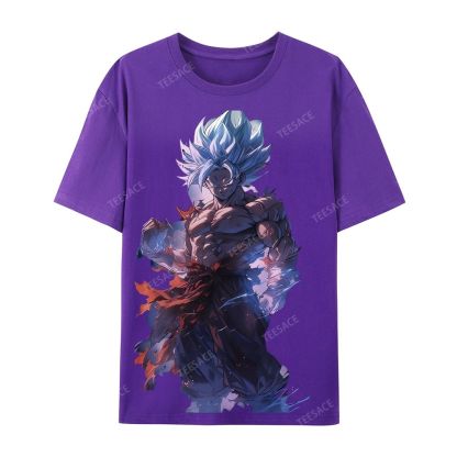 Unisex-Adult Ultra Cotton Washed T-Shirt Graphic Goku
