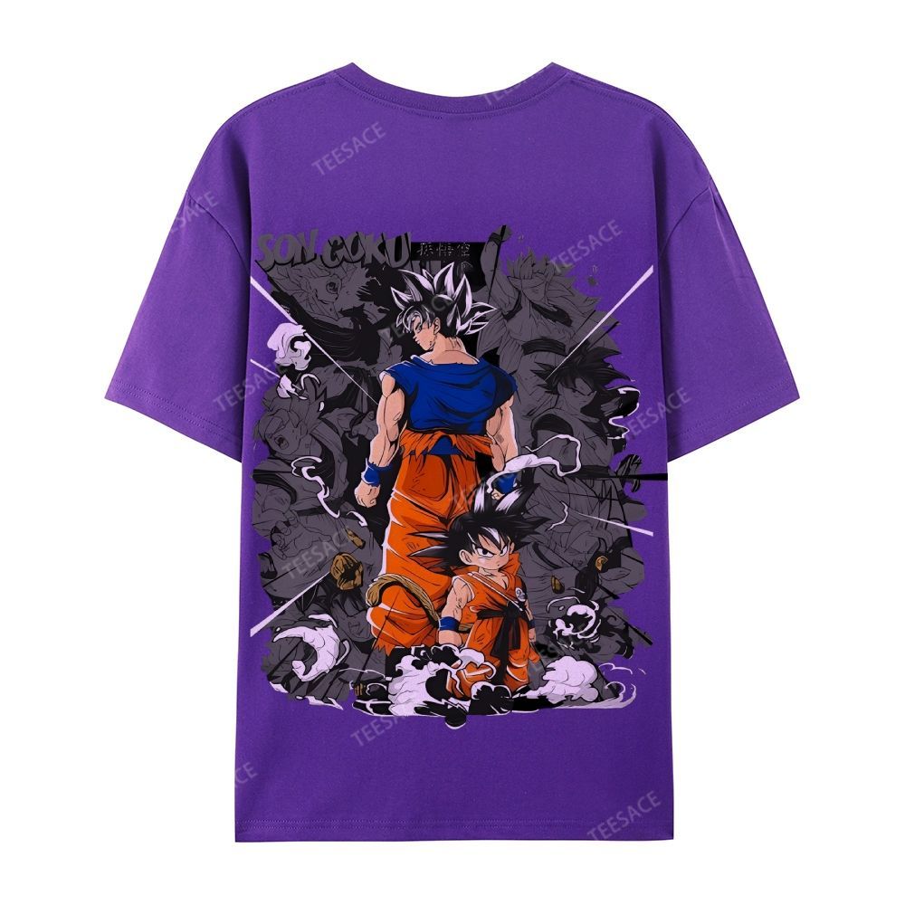Unisex-Adult Ultra Cotton Washed T-Shirt Graphic Goku