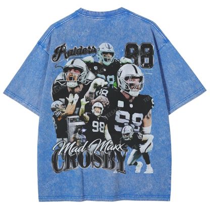 Unisex Fit Washed T-Shirt MAXX CROSBY TEE