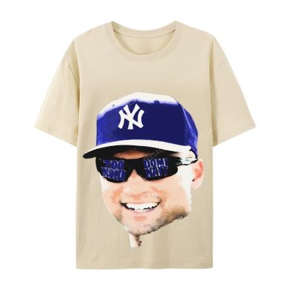 Unisex-Adult Ultra Cotton T-Shirt Graphic  JETER BIG FACE TEE