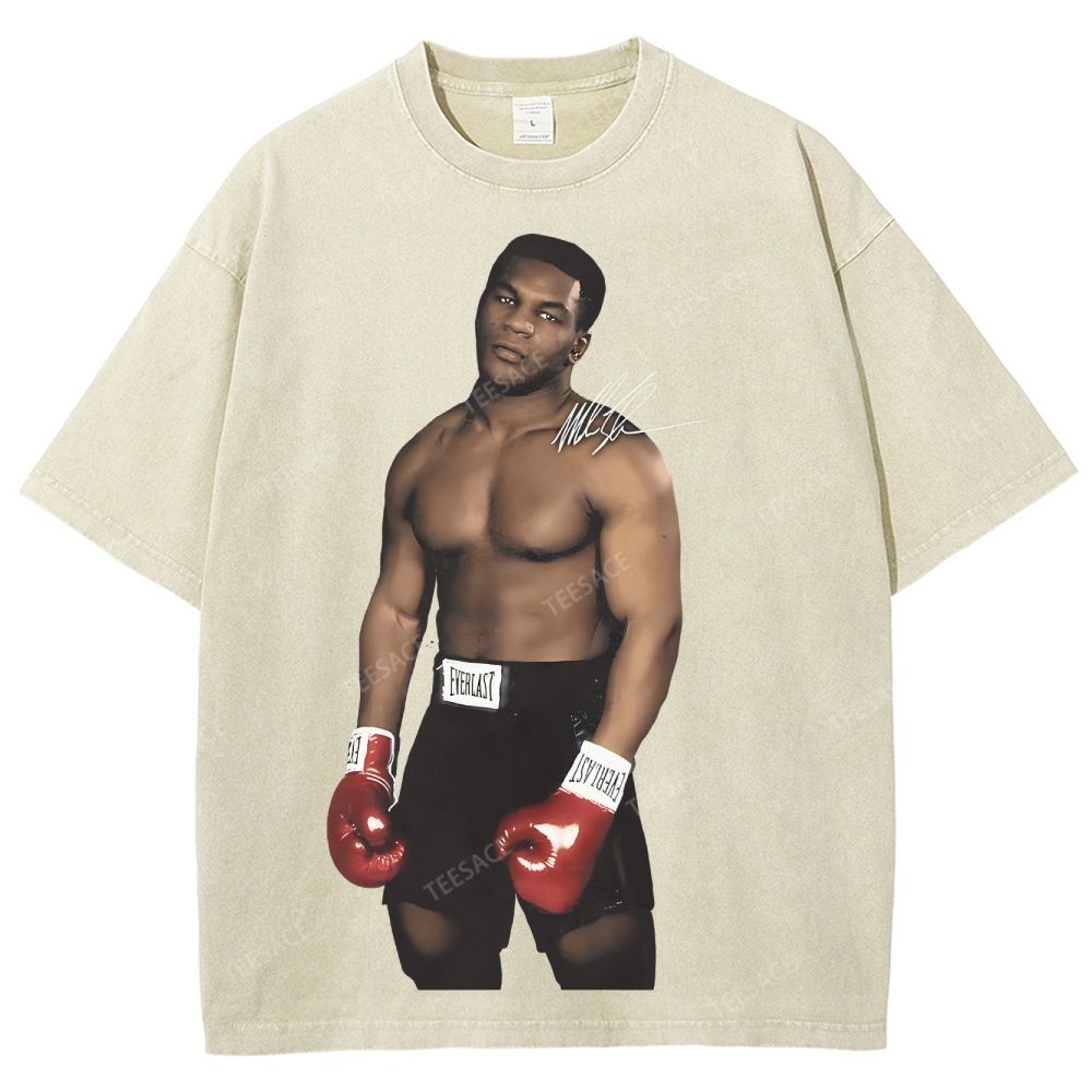 Unisex Fit Washed T-Shirt MIKE TYSON TEE