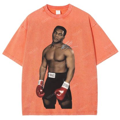 Unisex Fit Washed T-Shirt MIKE TYSON TEE