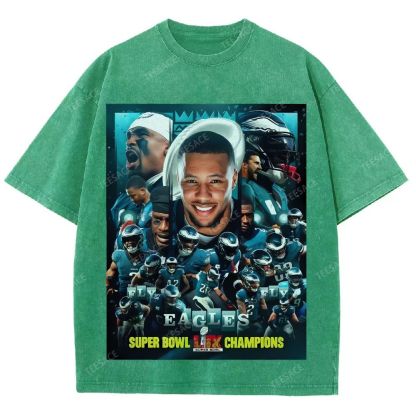 2025 Super Bowl Champion Tee Unisex Fit Washed T-Shirt 