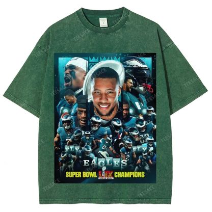 2025 Super Bowl Champion Tee Unisex Fit Washed T-Shirt 