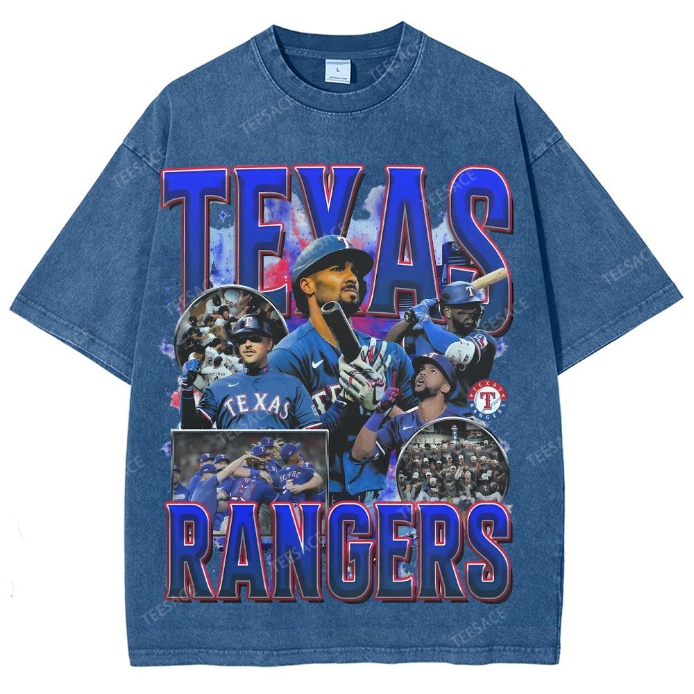 Unisex Washed T-Shirt Texas Rangers World Series Tee