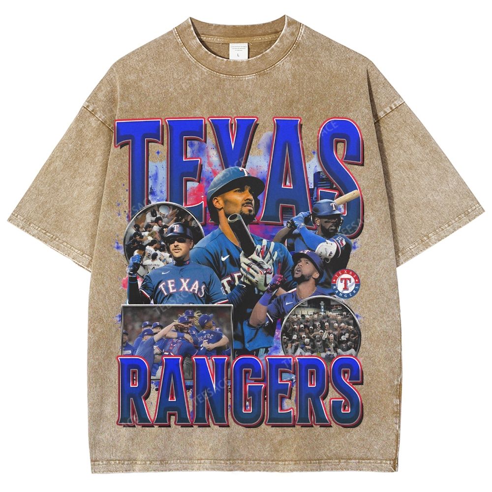 Unisex Washed T-Shirt Texas Rangers World Series Tee