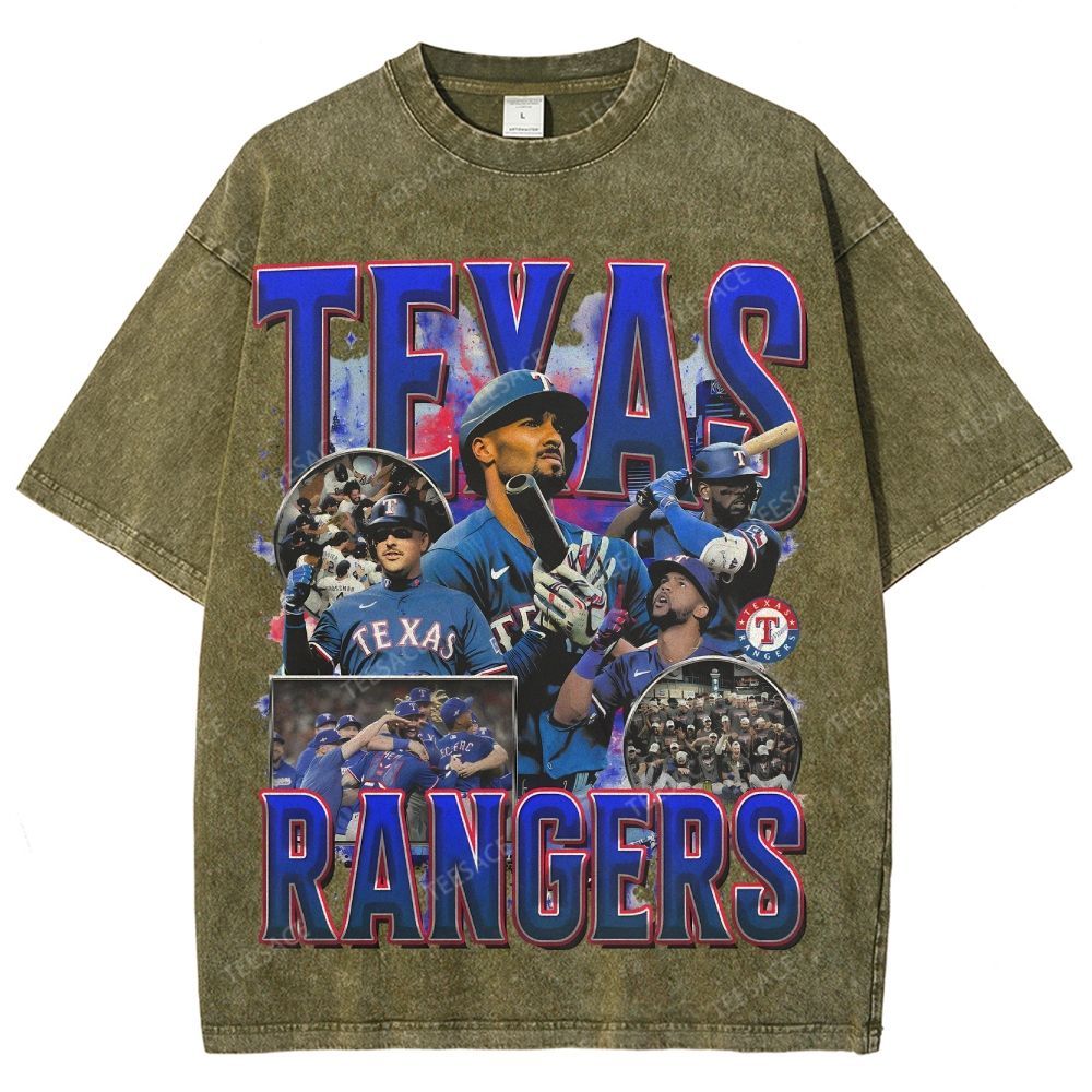 Unisex Washed T-Shirt Texas Rangers World Series Tee