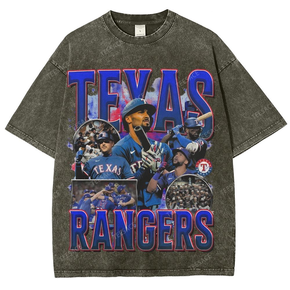 Unisex Washed T-Shirt Texas Rangers World Series Tee