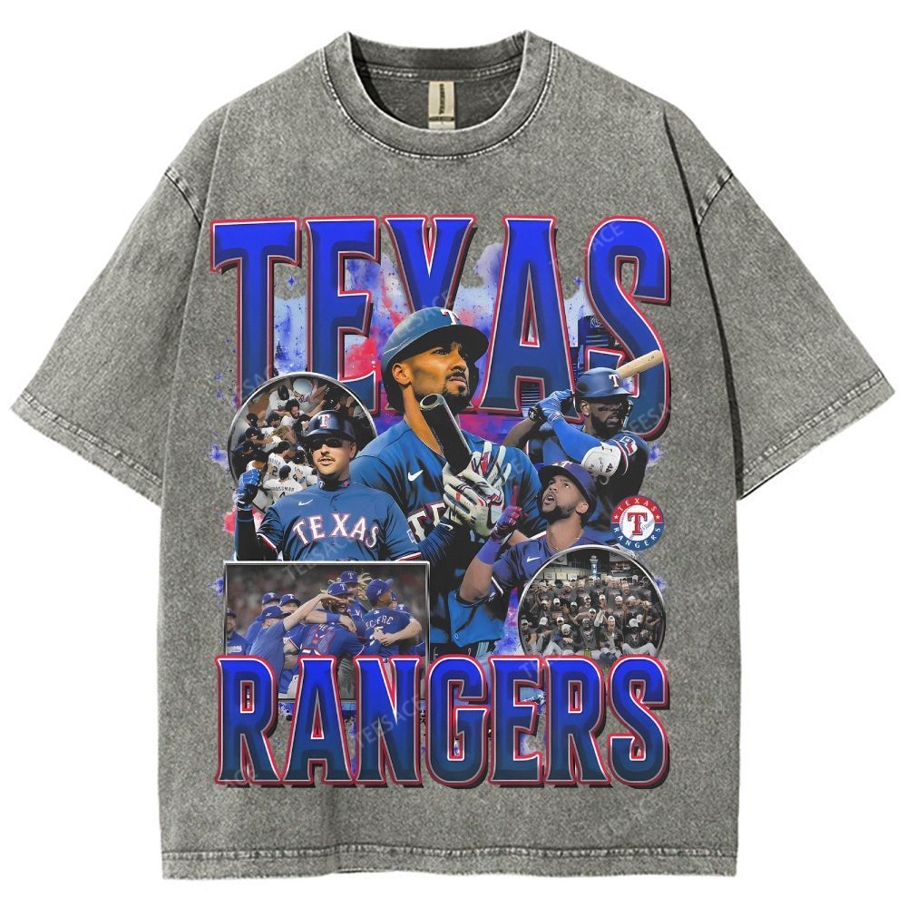 Unisex Washed T-Shirt Texas Rangers World Series Tee