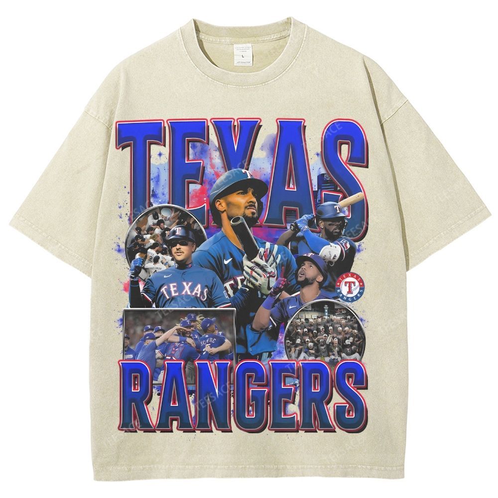 Unisex Washed T-Shirt Texas Rangers World Series Tee