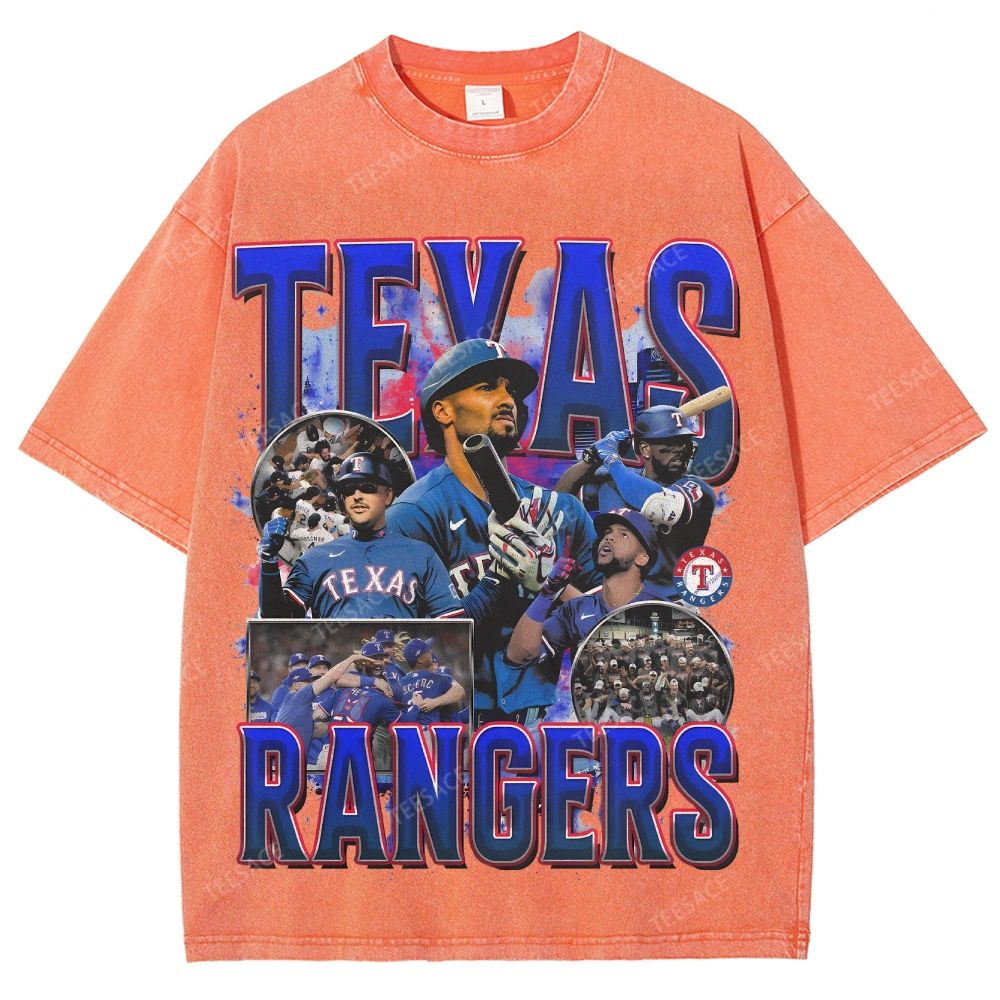 Unisex Washed T-Shirt Texas Rangers World Series Tee