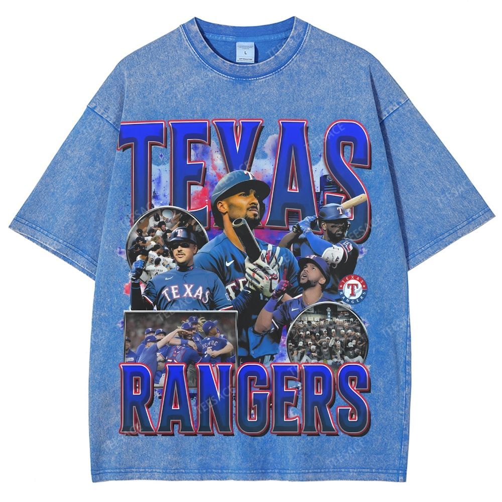 Unisex Washed T-Shirt Texas Rangers World Series Tee