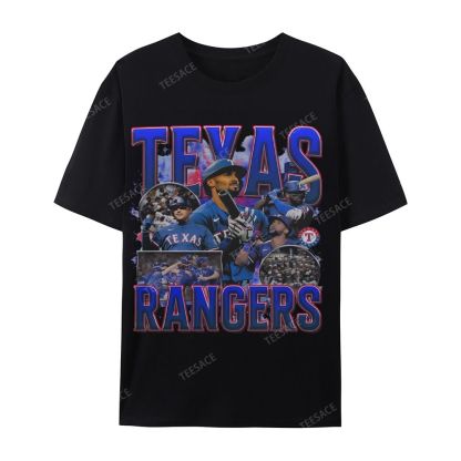 Casual Short Sleeve T-Shirt Texas Rangers World Series Tee