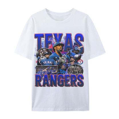 Casual Short Sleeve T-Shirt Texas Rangers World Series Tee