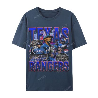 Casual Short Sleeve T-Shirt Texas Rangers World Series Tee