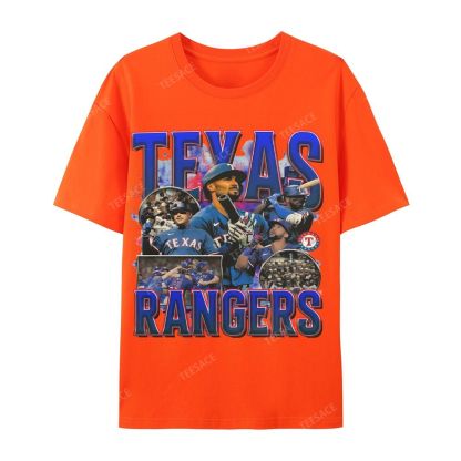 Casual Short Sleeve T-Shirt Texas Rangers World Series Tee