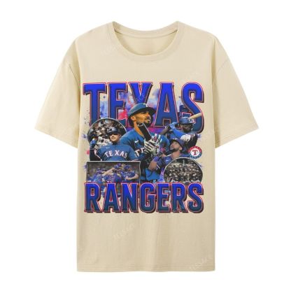 Casual Short Sleeve T-Shirt Texas Rangers World Series Tee