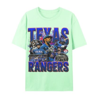Casual Short Sleeve T-Shirt Texas Rangers World Series Tee