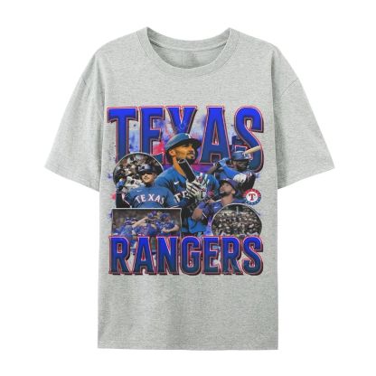 Casual Short Sleeve T-Shirt Texas Rangers World Series Tee