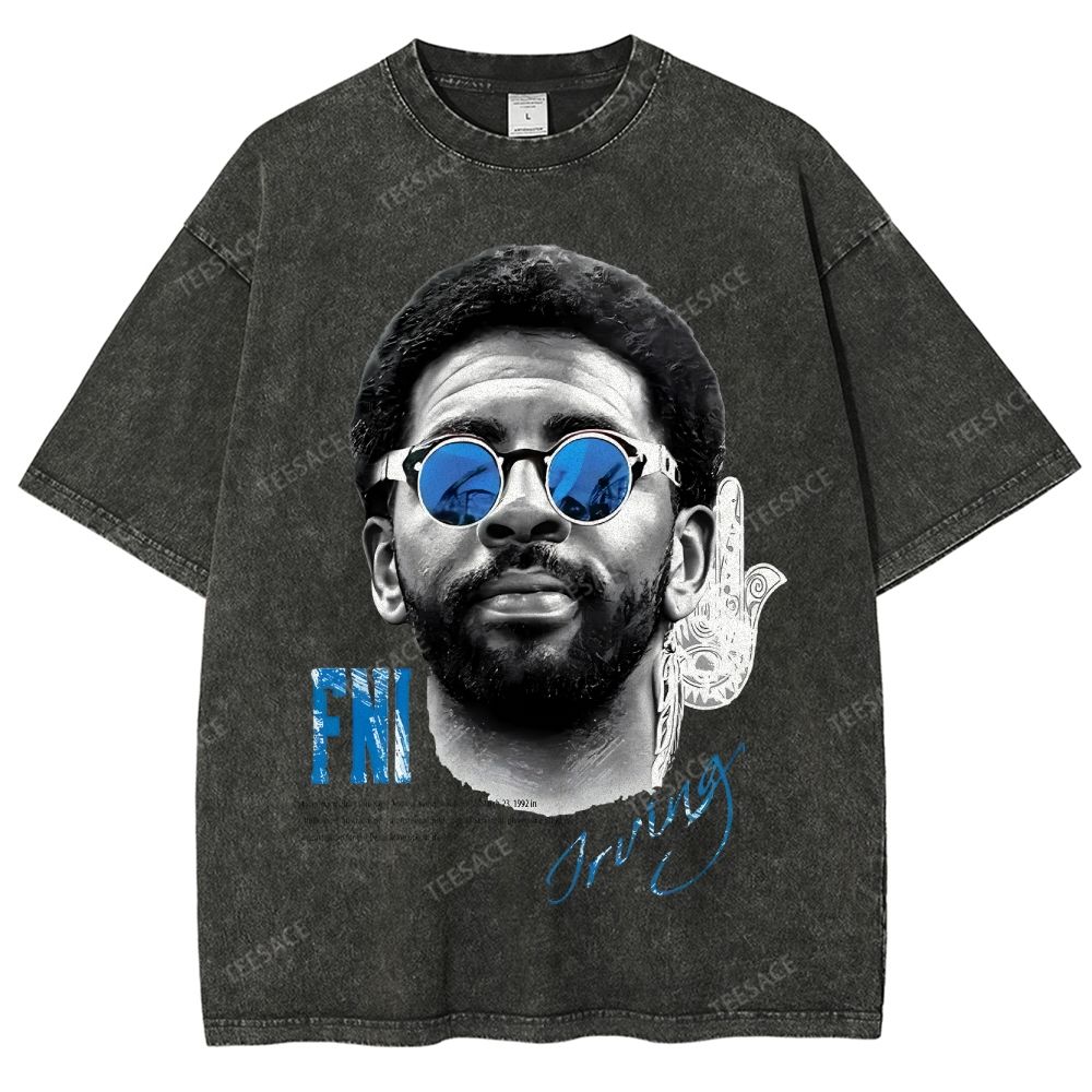 Unisex Fit Washed KYRIE IRVING T-Shirt 