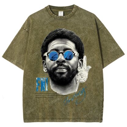 Unisex Fit Washed KYRIE IRVING T-Shirt 