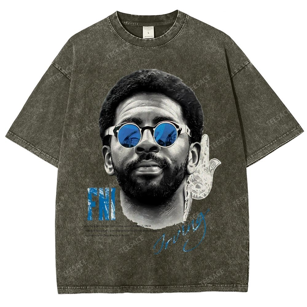 Unisex Fit Washed KYRIE IRVING T-Shirt 