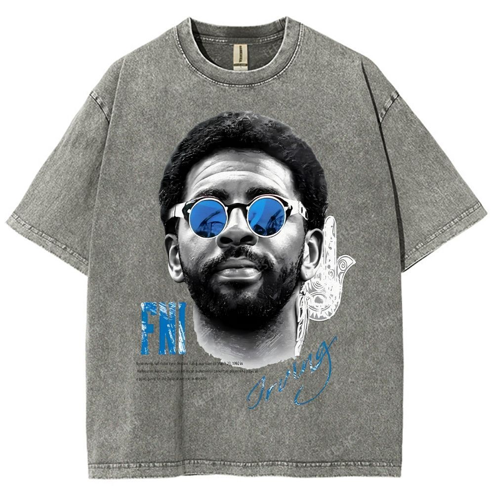 Unisex Fit Washed KYRIE IRVING T-Shirt 