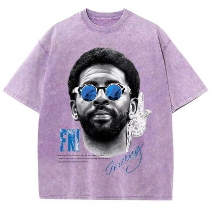 Unisex Fit Washed KYRIE IRVING T-Shirt 