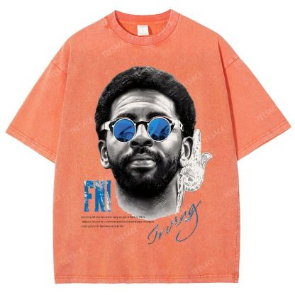 Unisex Fit Washed KYRIE IRVING T-Shirt 