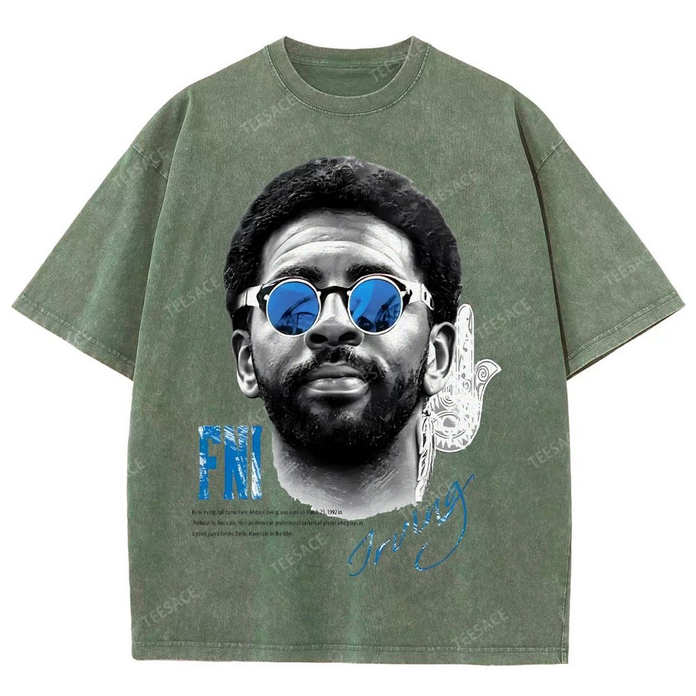 Unisex Fit Washed KYRIE IRVING T-Shirt 