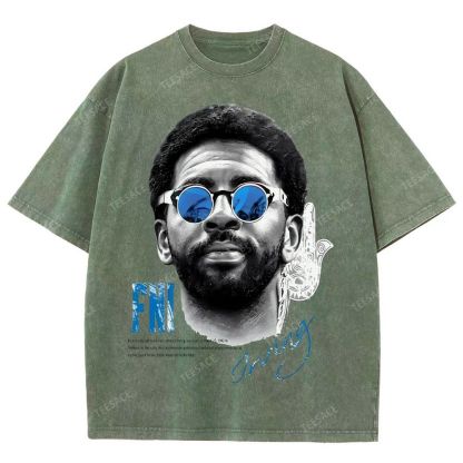 Unisex Fit Washed KYRIE IRVING T-Shirt 