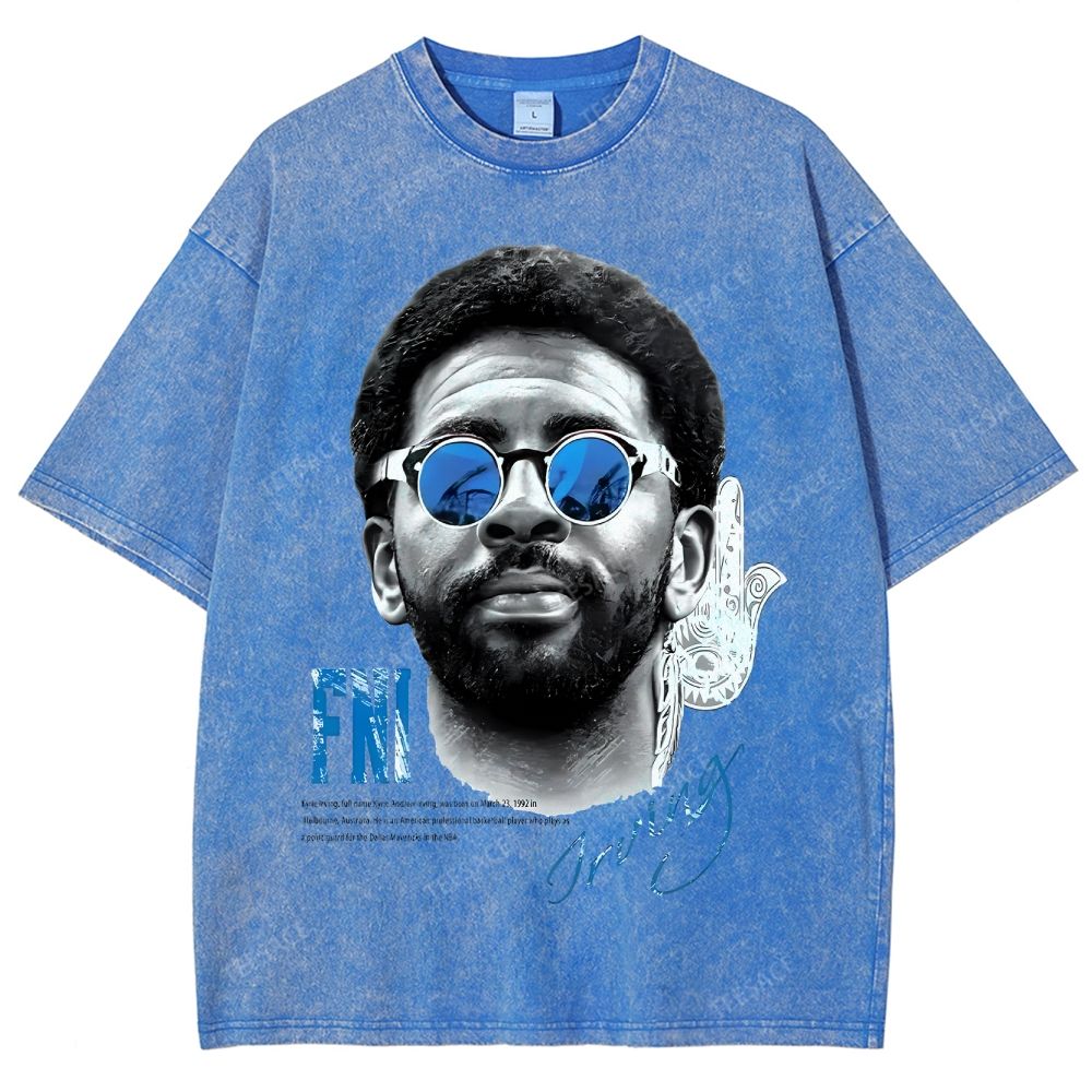 Unisex Fit Washed KYRIE IRVING T-Shirt 