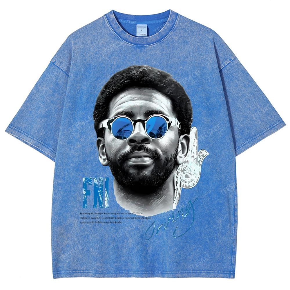 Unisex Fit Washed KYRIE IRVING T-Shirt 