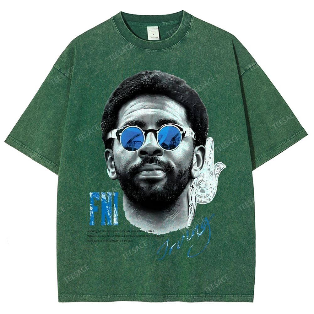 Unisex Fit Washed KYRIE IRVING T-Shirt 