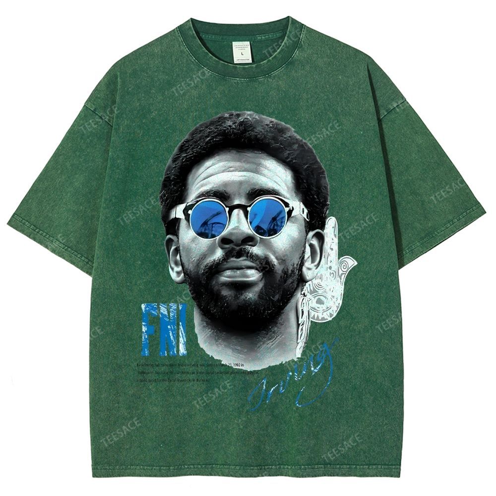 Unisex Fit Washed KYRIE IRVING T-Shirt 