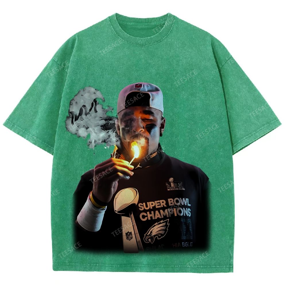 JALEN HURTS MVP TEE Unisex Fit Washed T-Shirt 2504011491