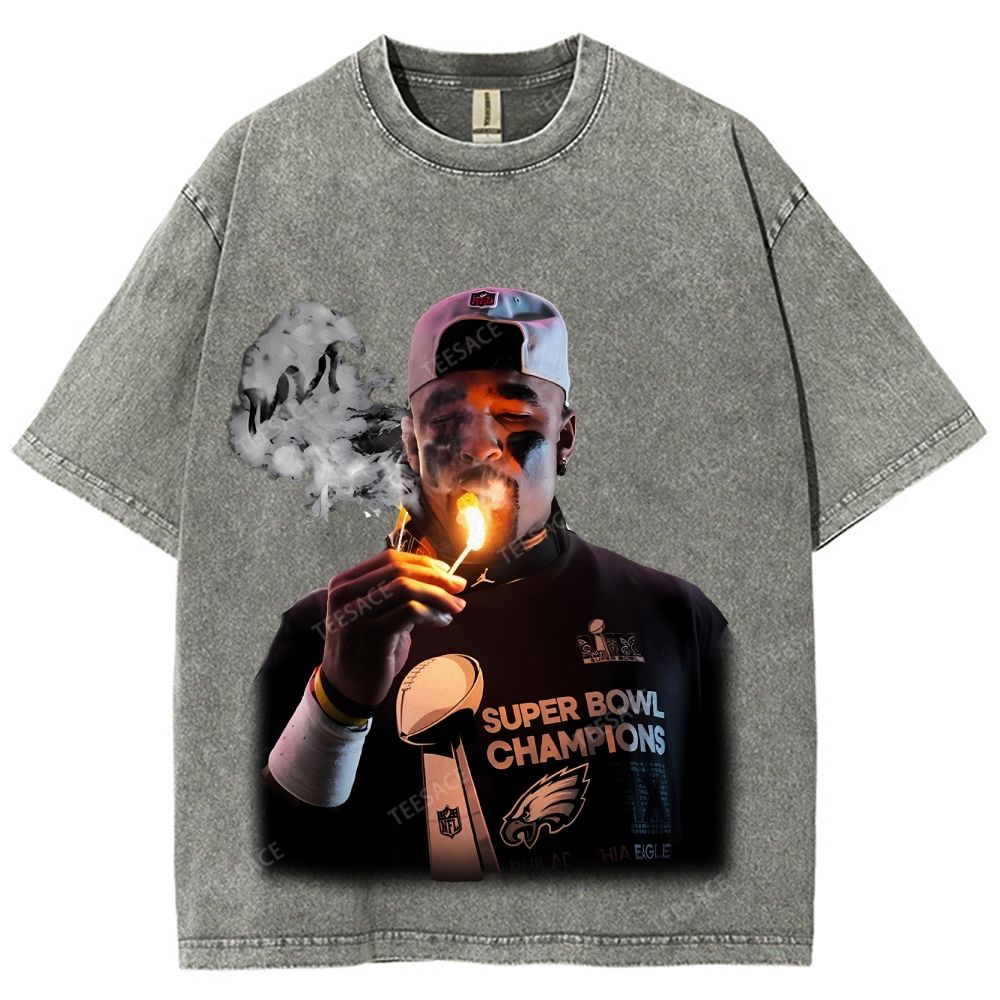 JALEN HURTS MVP TEE Unisex Fit Washed T-Shirt 2504011491