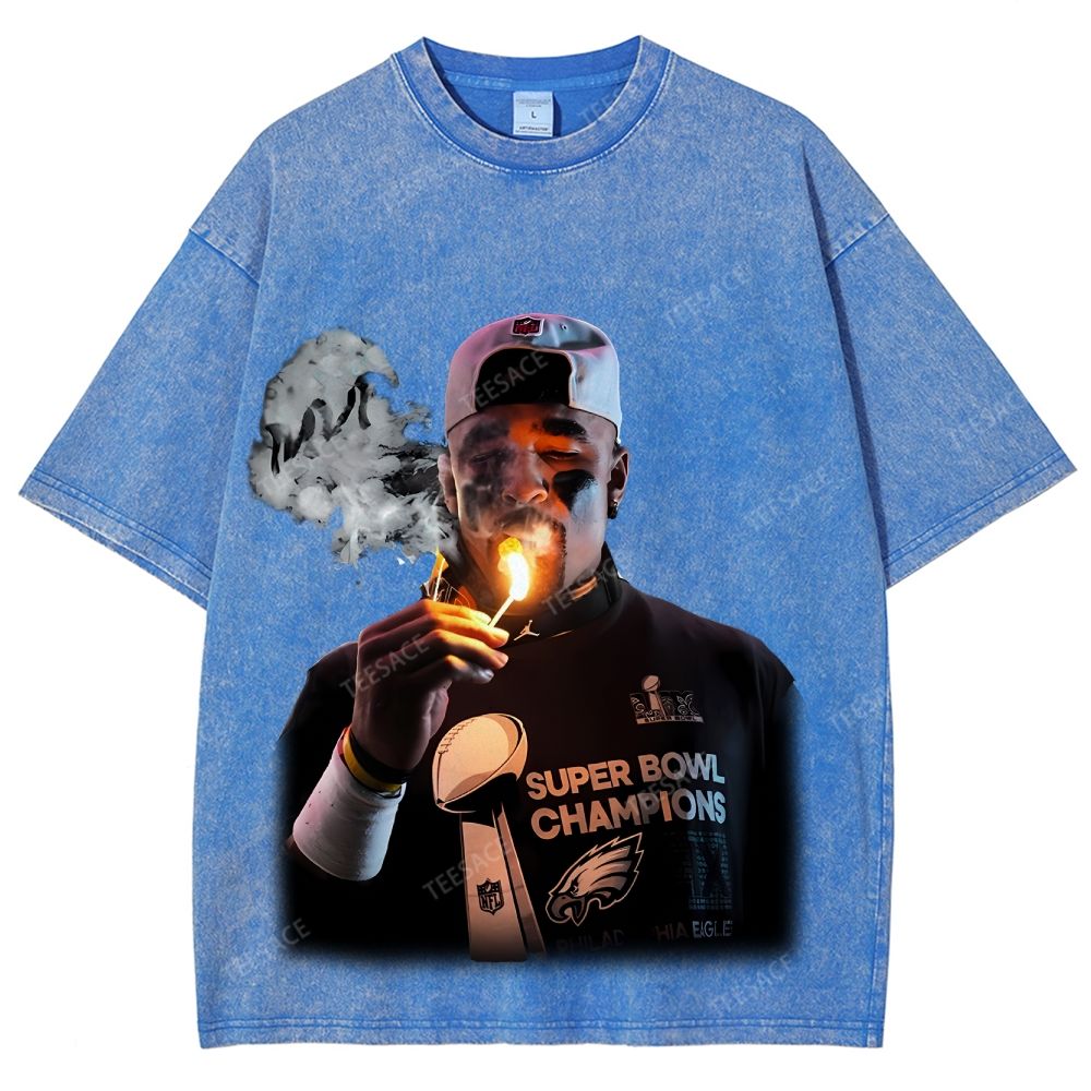 JALEN HURTS MVP TEE Unisex Fit Washed T-Shirt 2504011491