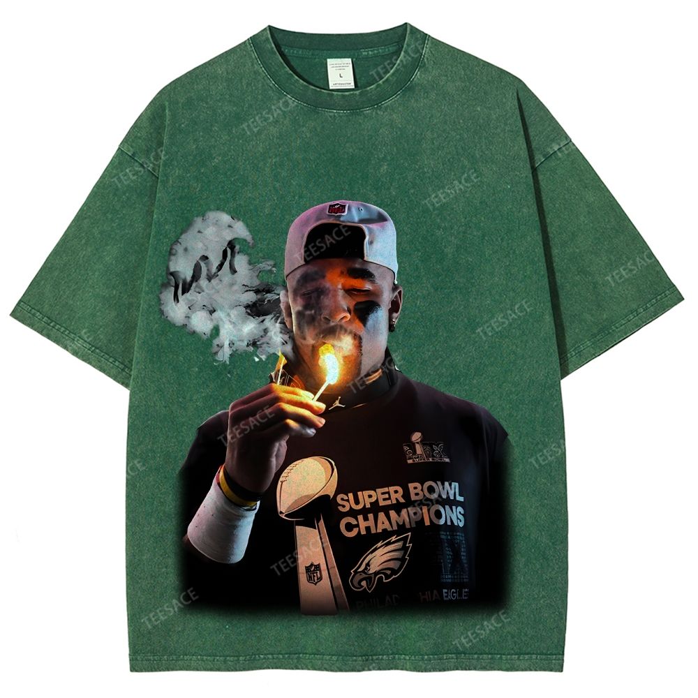 JALEN HURTS MVP TEE Unisex Fit Washed T-Shirt 2504011491