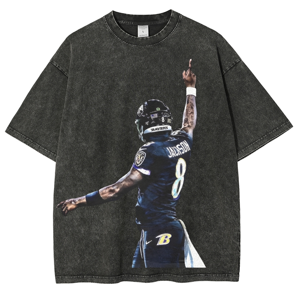 RAVENS Lamar Jackson Tee Unisex Vintage Washed T-Shirt  