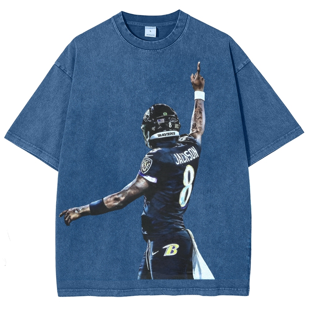 RAVENS Lamar Jackson Tee Unisex Vintage Washed T-Shirt  