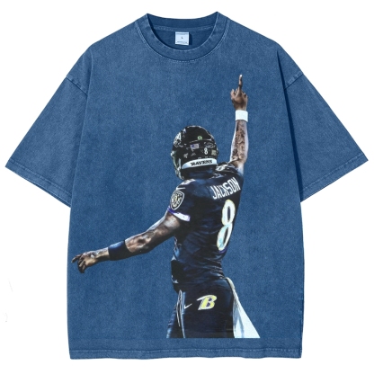 RAVENS Lamar Jackson Tee Unisex Vintage Washed T-Shirt  