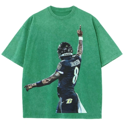 RAVENS Lamar Jackson Tee Unisex Vintage Washed T-Shirt  