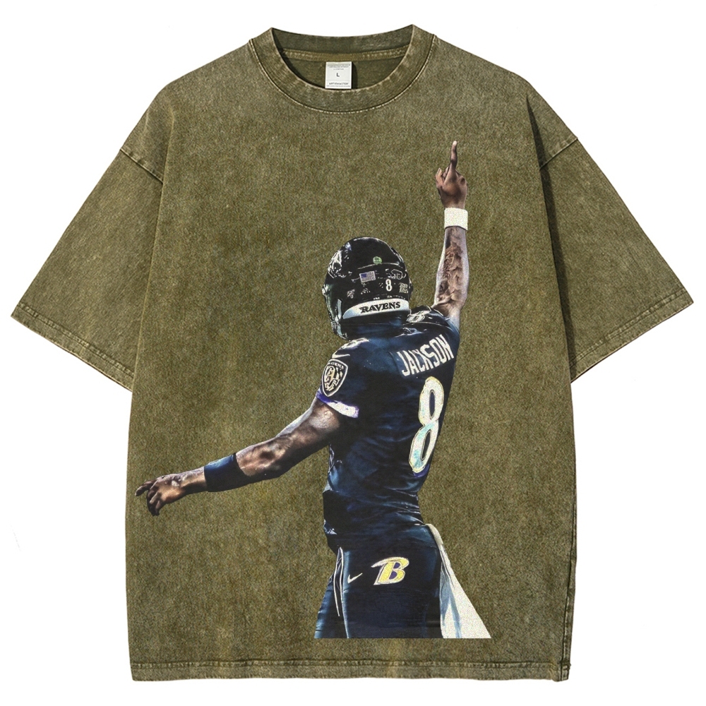 RAVENS Lamar Jackson Tee Unisex Vintage Washed T-Shirt  