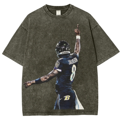 RAVENS Lamar Jackson Tee Unisex Vintage Washed T-Shirt  