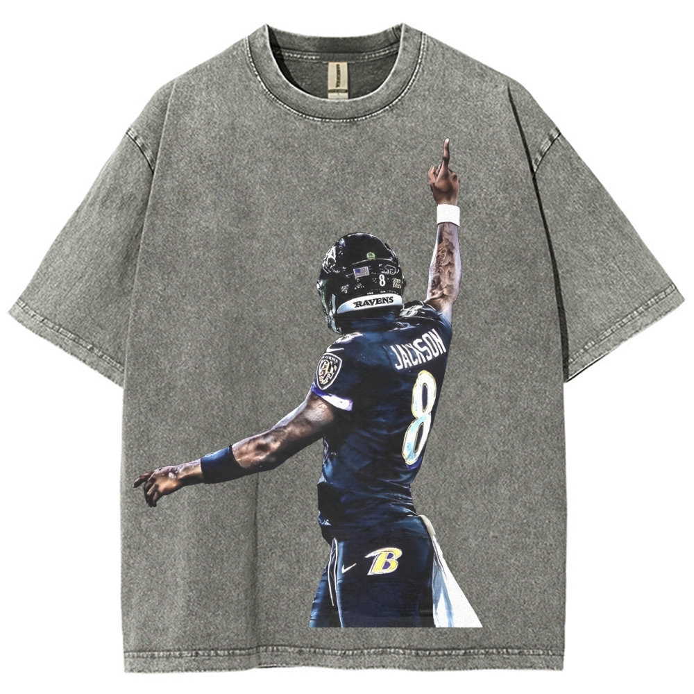 RAVENS Lamar Jackson Tee Unisex Vintage Washed T-Shirt  