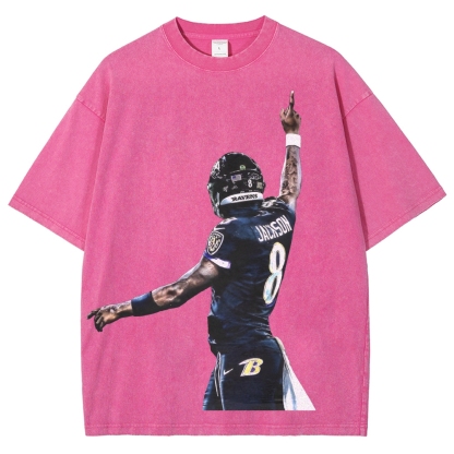 RAVENS Lamar Jackson Tee Unisex Vintage Washed T-Shirt  
