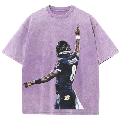 RAVENS Lamar Jackson Tee Unisex Vintage Washed T-Shirt  